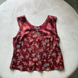 Red Rayon Top Size Medium